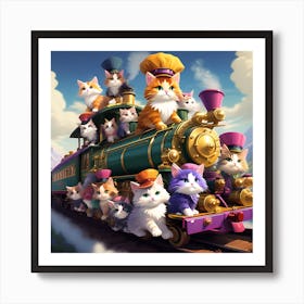 A colourful steam Art Print