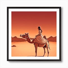 Camel Rider Art Print