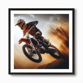 Dirt Bike Rider Art Print