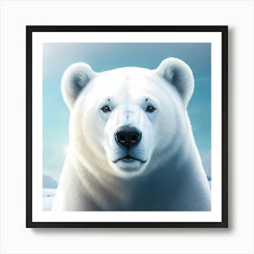 Polar Bear portrait  Art Print