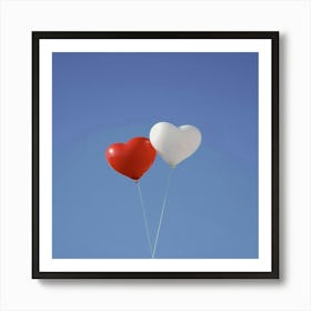 Heart Shaped Balloons Art Print