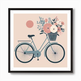 Bicycle With Flowers Art Print