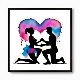 Couple In Love Art Print