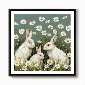 Bunnies Fairycore Painting 7 Art Print