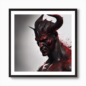 Devil With Horns 1 Art Print
