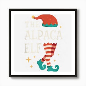 The Alpaca Elf Cute Ugly Christmas Sweater Family Art Print