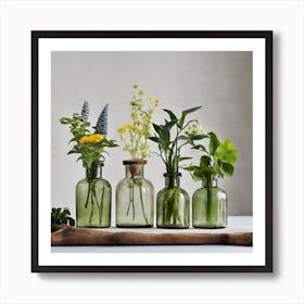 Vases Of Flowers Art Print