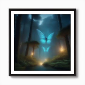 Butterfly In The Forest Art Print