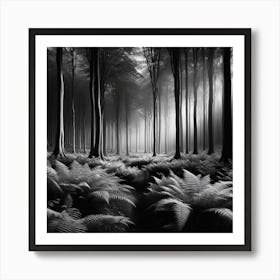 Ferns In The Forest 8 Art Print