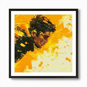 Splatter Painting Young Man Art Print