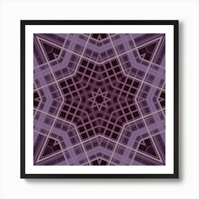 Purple Star Pattern From Lines 1 Art Print