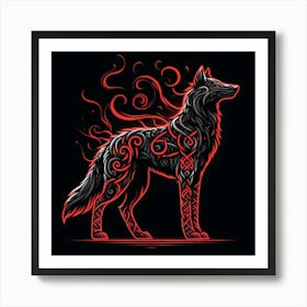 Black Wolf 3 Art Print