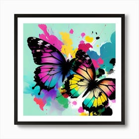 Colorful Butterflies 146 Art Print