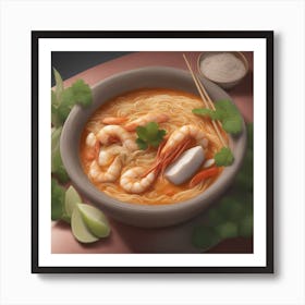 Exploring Malaysian Flavors with Sarawak Laksa Art Print