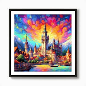 Castle On The Water Art Print