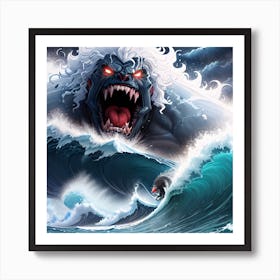 A Monstrous Tidal Wave 5 Art Print
