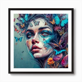 Butterfly Girl Art Print