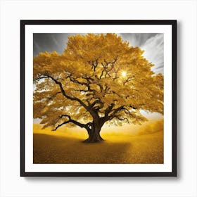 Golden Tree 8 Art Print