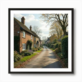 A Peaceful English Village Street With Historic Homes And A Welcoming Atmosphere 1 Art Print