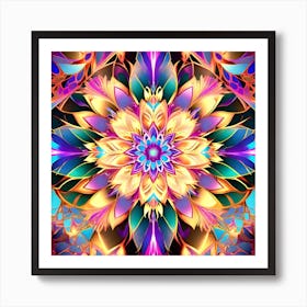 Psychedelic Flower 1 Art Print