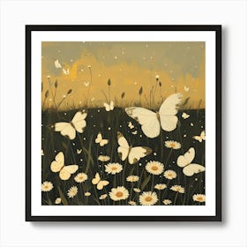 Butterflies Fairycore Painting 1 Art Print