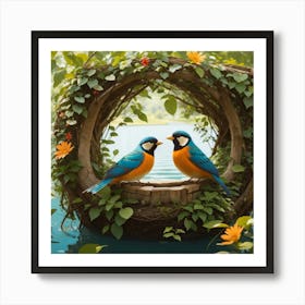 Birds In A Tree 1 Art Print