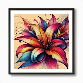 Colorful Flower Art Print