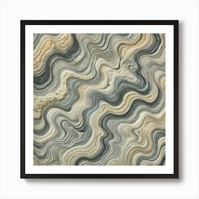 Wavy Marble Wall Art Art Print