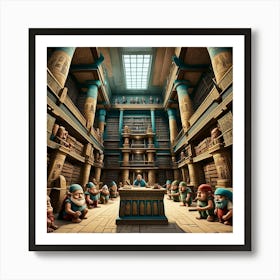 Egyptian Library Affiche