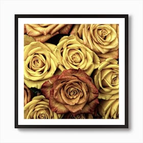 Roses Flowers Love Red Plant Art Print