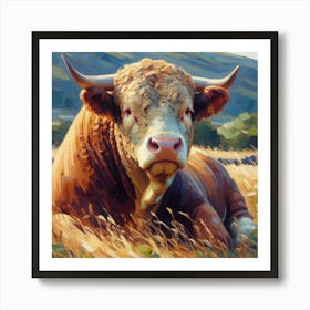 Guernsey Bull Art Print