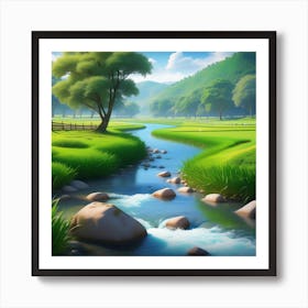 River In The Countryside 2 Art Print