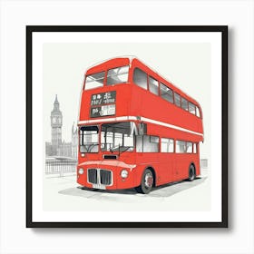 London Bus Art Print 0 1 Art Print