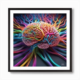 Colorful Brain 40 Art Print