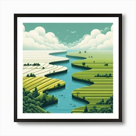 Riverside Harmony Art Print