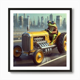 Racing Frog 1 Art Print