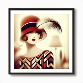 A woman from the 1920s or 1930s Art Print