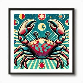 Crab Astrology Art Print