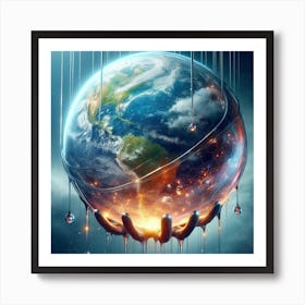 Earth In Hands 2 Art Print