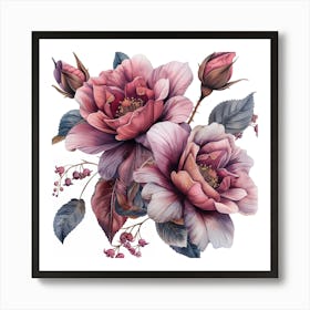 Pink Roses 3 Art Print