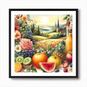 Fruit And Vegetables Art Print