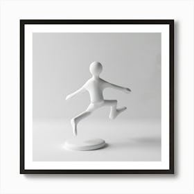 White Man Jumping Art Print