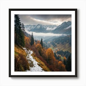 Autumn Landscape Panorama Tatra Mountains Embracing The Gentle Hues Of Fall Trees Awash With Orang (1) 2 Poster