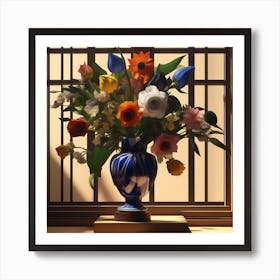 Flower Vase color water Art Print