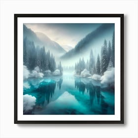 Winter Landscape - Winter Stock Videos & Royalty-Free Footage Art Print