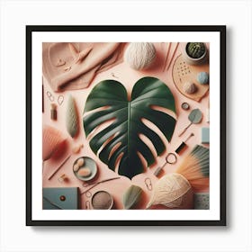 Large Monstera leaf 13 Art Print