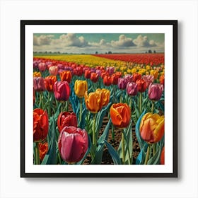 Tulip Field Art Print