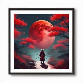 Red Moon Art Print