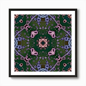 Abstract Pattern Spilled Watercolor Purple 2 Art Print