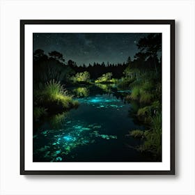 Night In The Forest 16 Art Print